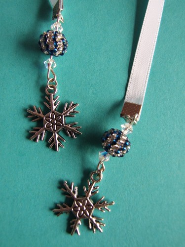 Snowflake charm blue silver - snowflake,