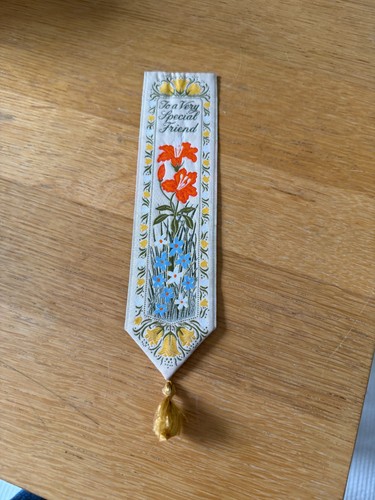 Vintage woven silk bookmark - woven,