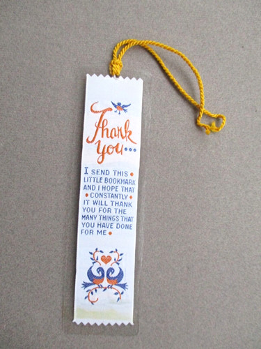 Woven bookmark thankyou for - thankyou,