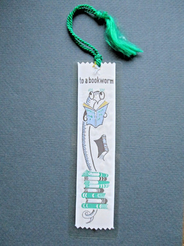 Woven bookmark bookworm - to,