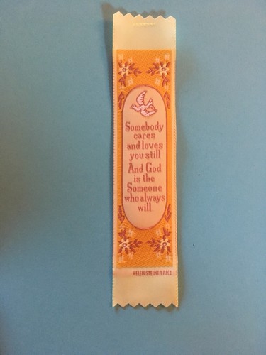 Woven silk bookmark somebody - silk,
