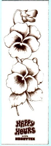 Woven fabric bookmark pansy - woven,