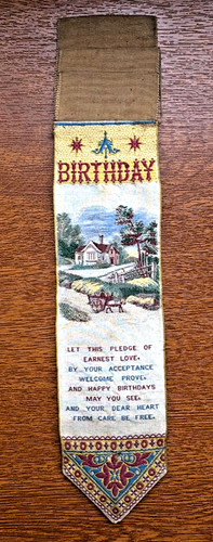 Silk woven bookmark birthday - bookmark,