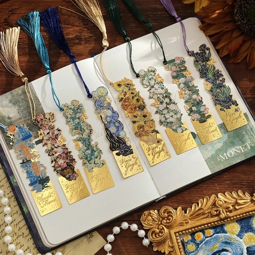 Vintage metal bookmark - vintage,