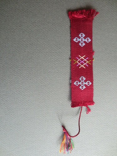Bookmark hand woven silk - hand,