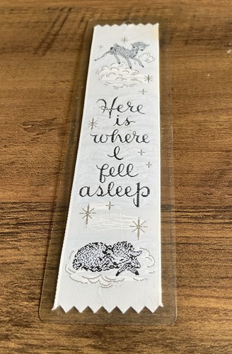 Woven laminated bookmark - woven, &