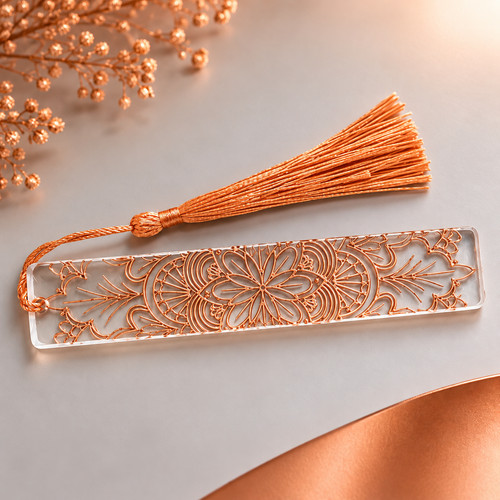 Clear resin bookmark with - clear,
