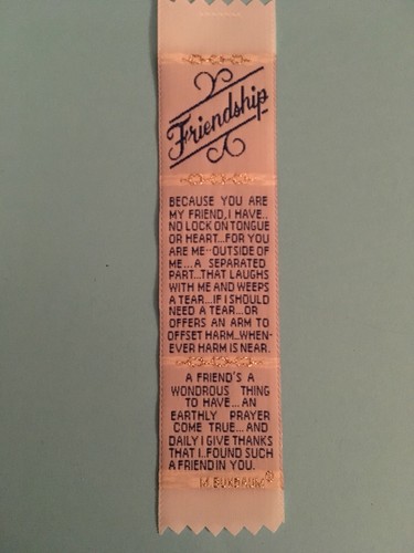 Woven silk bookmark friendship - woven,
